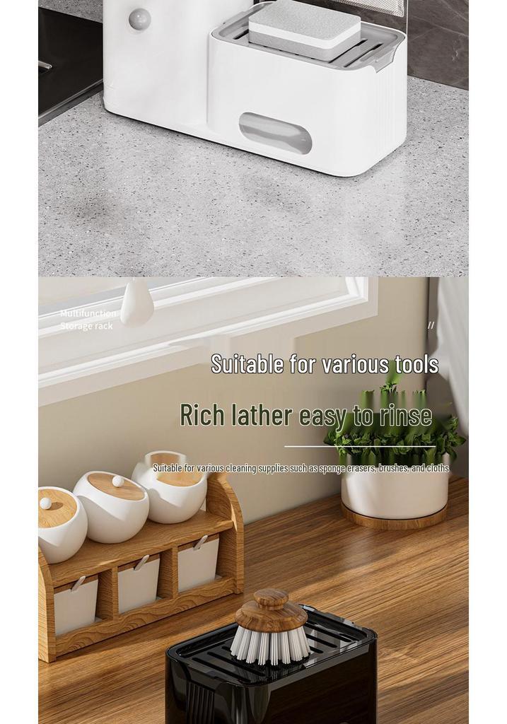Multi-purpose Manual Soap Dispenser for Kitchen & Bathroom