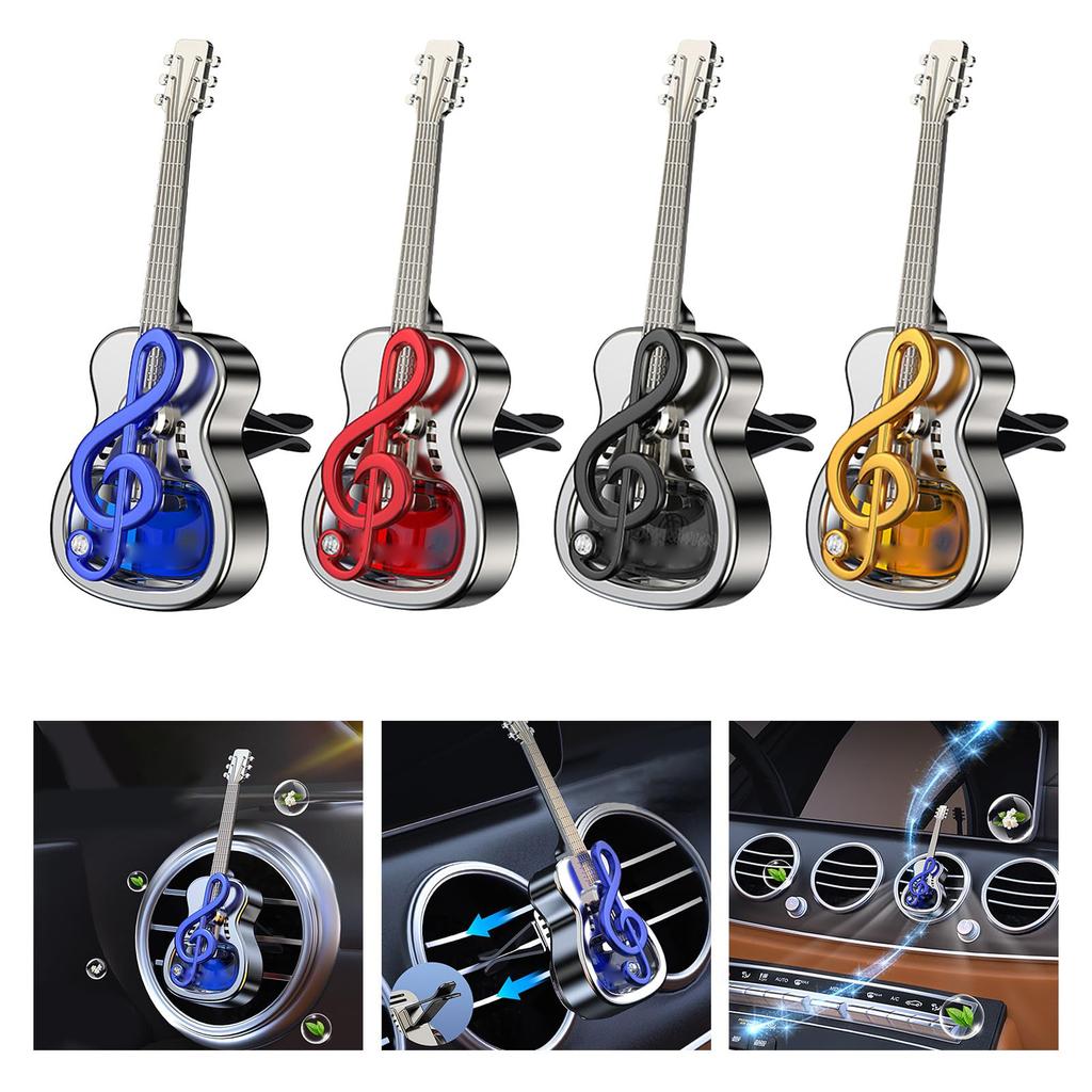 Car Aromatherapys Clip Guitar Shape Freshener Vent Mount Fragrances Diffuser Perfumes Scent Diffuser Dispenser 40ml