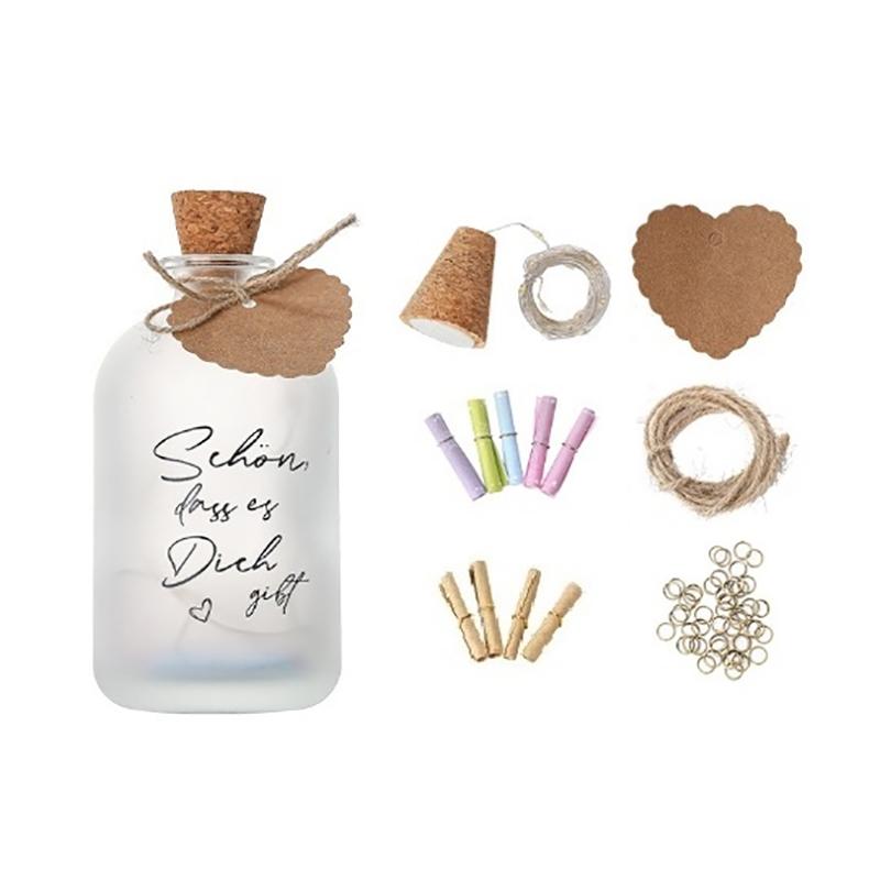 

Стеклянная бутылка желаний DIY Crafts Led Подарок на день рождения Креативные стеклянные банки Декор ручной работы Настраиваемые бутылки со светодиодной подсветкой на день рождения