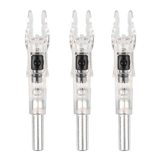 3 Pcs Lighted Nocks for Arrows with 0.244 Inside Diameter LED Light Up Nocks with ON/Off Switch for Archery Hunting