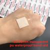 50PCS 38*38mm Transparent PU Waterproof Wound Plaster Band Aid Adhesive Bandage Protective Sticker Outdoor Home First Aid