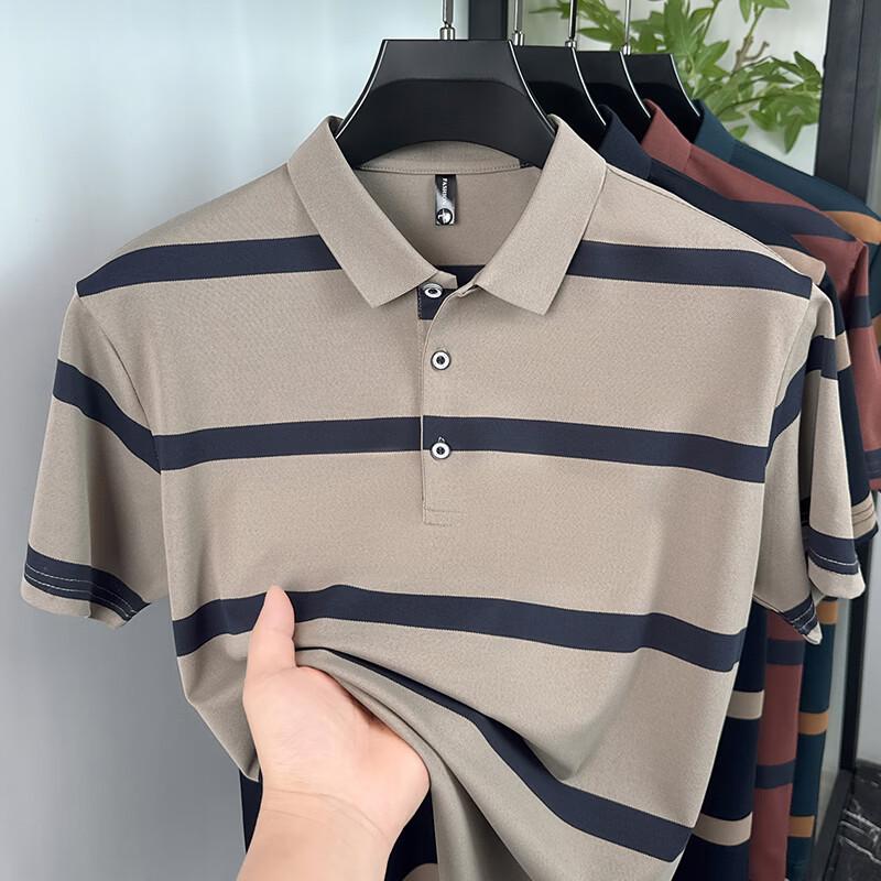 JEEP SPIRIT Men s Classic Striped Polo Shirt 50