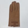 Used Good Condition HERMES Leather Gloves H Logo Lamb Leather 6 12 Ladies Camel Brown