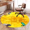 Minecraft Pattern Round Rug, Indoor/Outdoor Mat, for Picnic, Gameroom, Bedroom, Office, Living Room, Home Decor Carpet, Birthday Gift