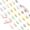 1 Meter Stainless Steel Rectangle Crystal Glass Chains for DIY Jewelry Ethnic Style Earrings Making Necklace Bracelets Findings