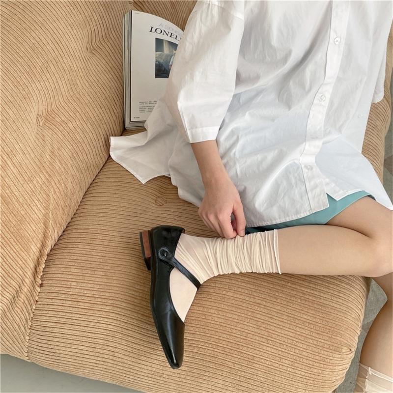 Womens Summer Solid Color Lacy Sock Sweet Daily Jokers Stocking Winter Long Casual Legwarmers for Daily School Office