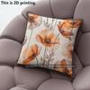 Poppy Floral Print Farmhouse Throw Pillow Covers Pattern Cushion Cover Suitable For Sofa Bedroom Car Pillow Cover