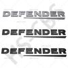 BJR1 1Pcs 3D ABS DEFENDER Letters Logo Sticker Decal Car Rear Trunk Badge Emblem Auto Door Fender Stickers Car Styling Accessories