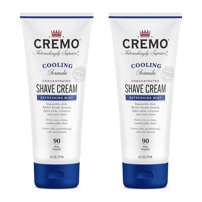 Cremo Barber Kühlende Erfrischende Minze Rasiercreme 2 Packungen, 2er-Pack-Set, 2 Stück, 177ml