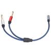 3.5mm Female to Dual 6.35mm Male Audio Cable for Speaker Audio   Power Amplifier Mixing Console