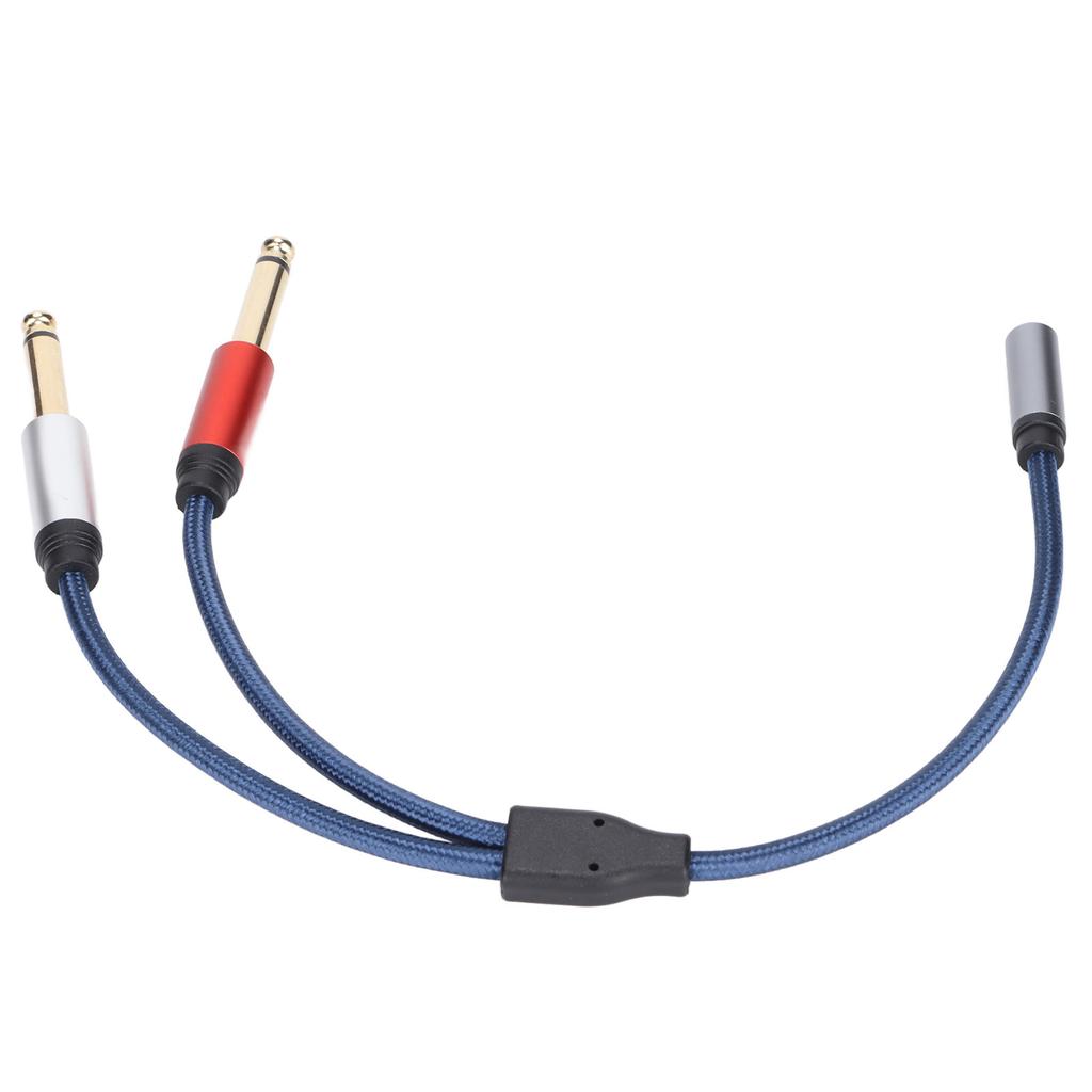 3.5mm Female to Dual 6.35mm Male Audio Cable for Speaker Audio   Power Amplifier Mixing Console