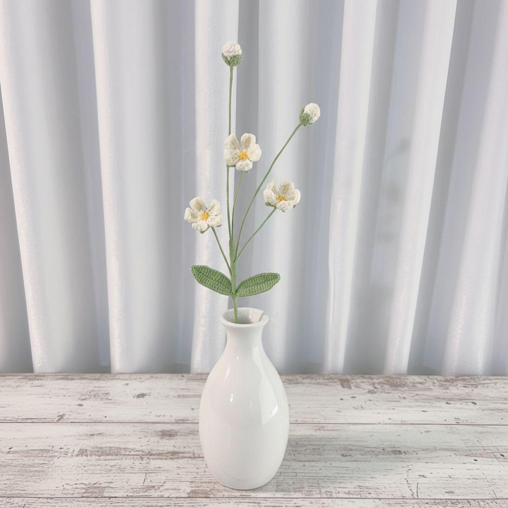 Creative DIY Flowers Bouquet Crocheted Flower Wedding Home Decoration Gifts Handwoven Flowers Flower Arrangement Home