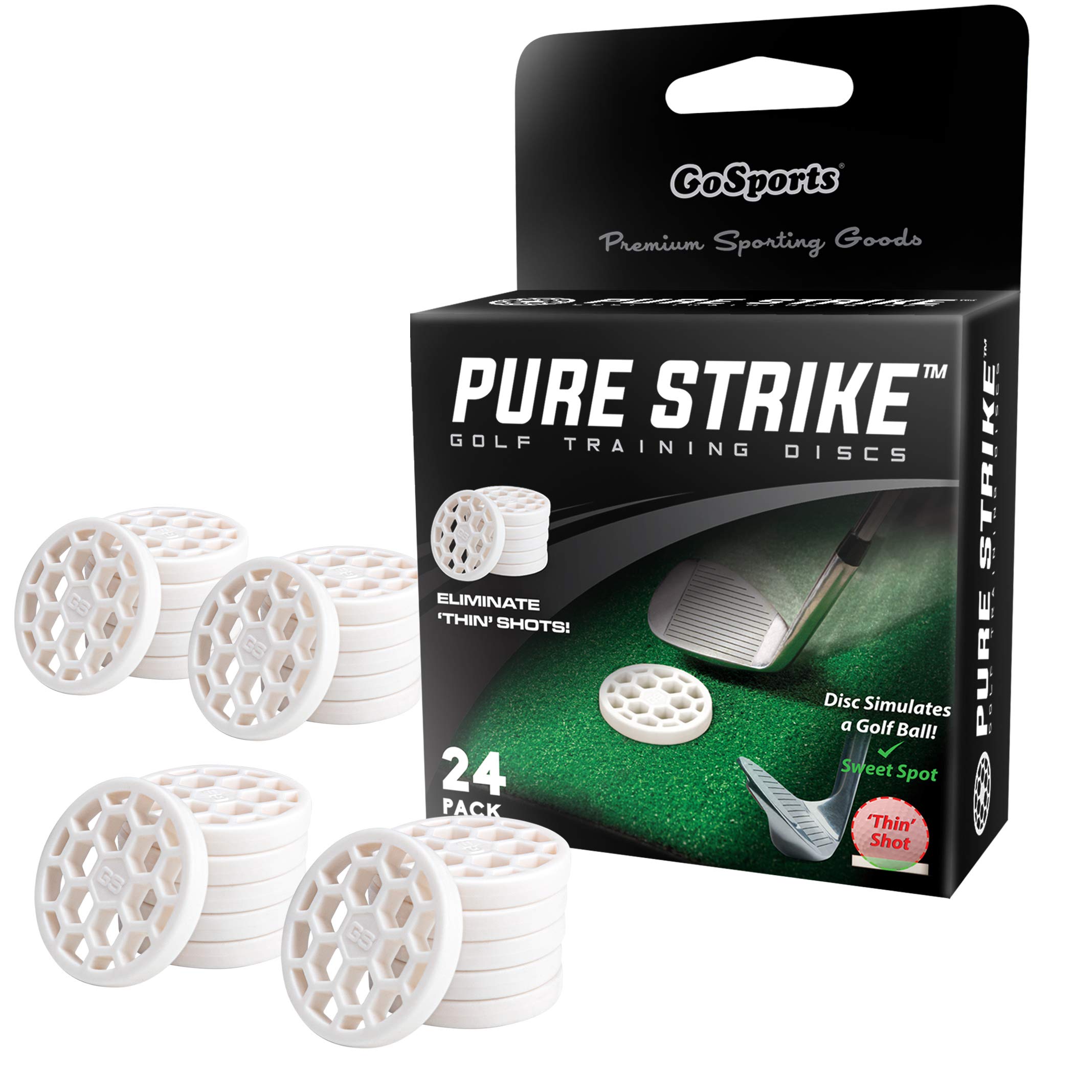 

GoSports Golf Pure Strike Golf Training Discs Eliminate Thin 24-Pack - Shots!