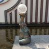 Elephant Statues with Glass Ball Garden Sculpture with LED Light Crafted Elephant Lamp Outdoor Statue Unique Housewarming Gifts