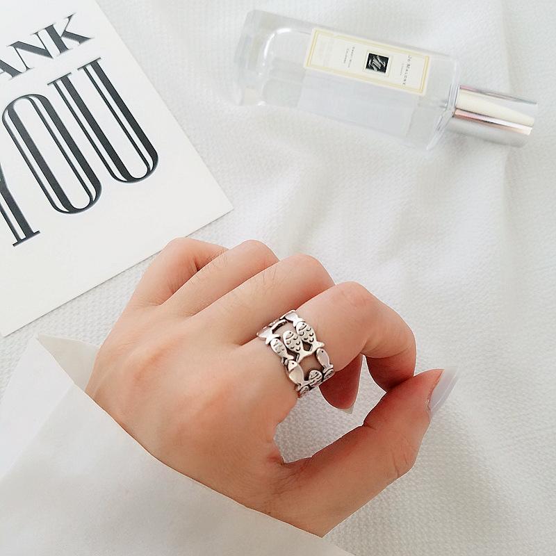 

Модное серебряное кольцо S925 в корейском стиле с рыбкой для женщин, идеальный вариант подарка на день рождения