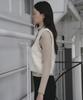 The Green Lab Cat Jacquard Vest [Oatmeal]