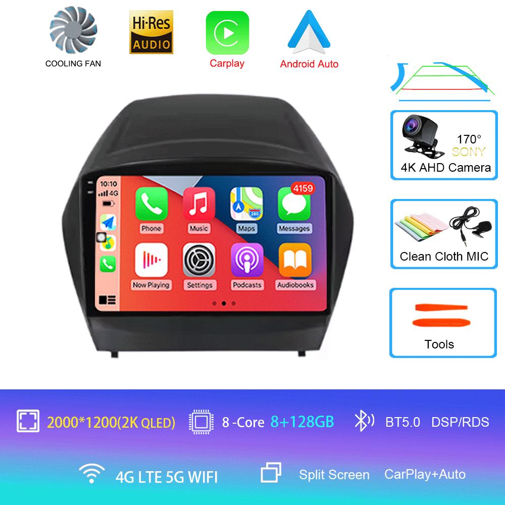 For HYUNDAI TUCSON IX35 2012 2013 2014 2015 8Core 4G WIFI Android 14 Car Multimedia Stereo Car DVD Player Navigation GPS Radio