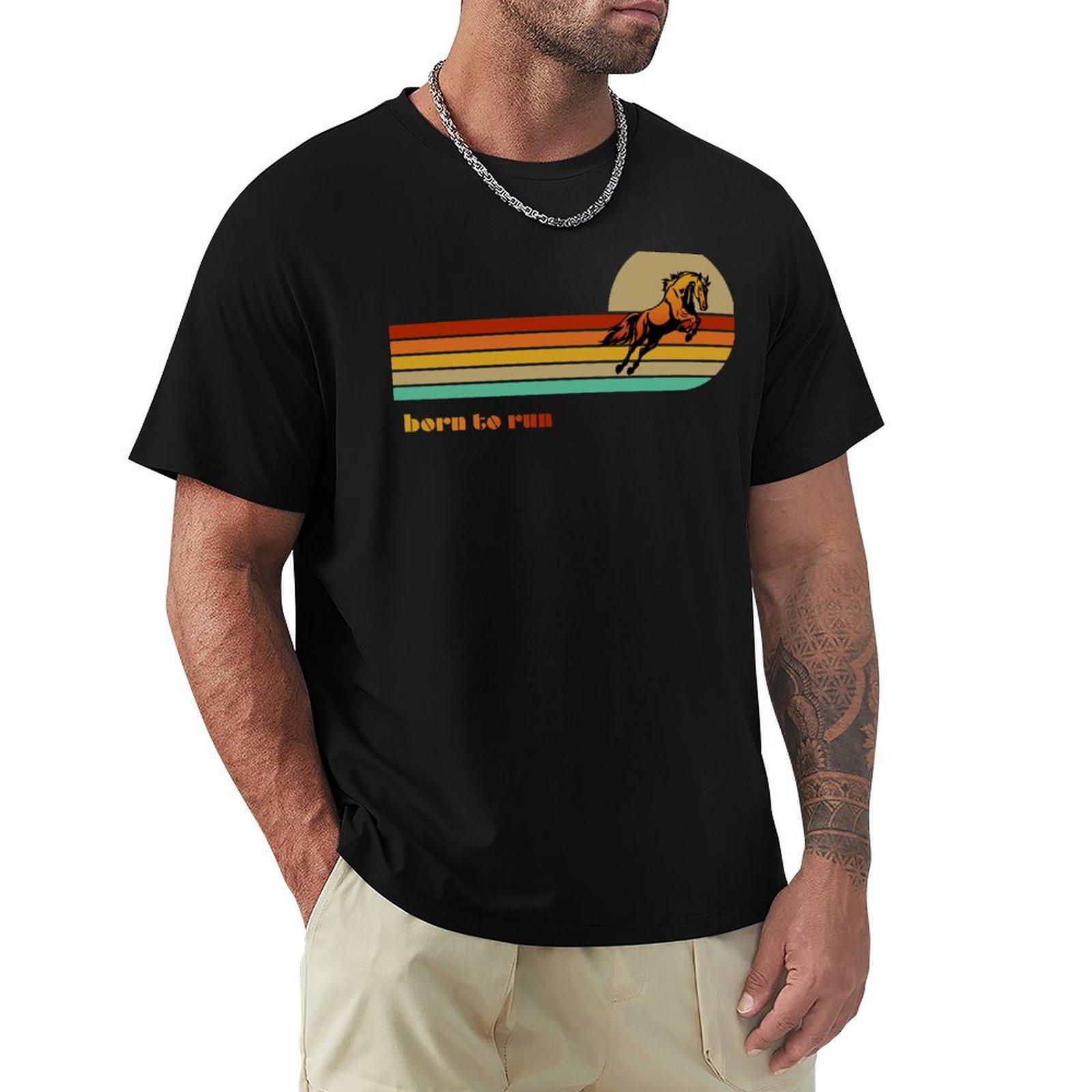 

70s Style Born to Run TShirt anime stuff tees Louboutins mens big and tall t shirts 4XL