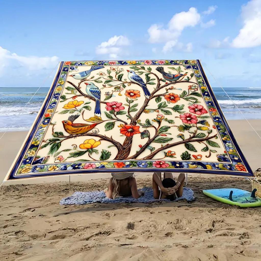 Portable Sun Shelter & Camping Tarp - Outdoor Tent and Picnic Ground Cover
