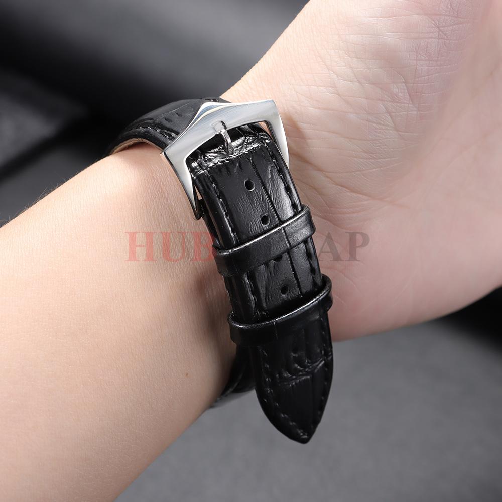 Strap 14mm 16mm 18mm 20mm 22mm High Quality Calfskin Genuine Cowhide Pin Buckle for Men Women Universal Watch Band Accessories