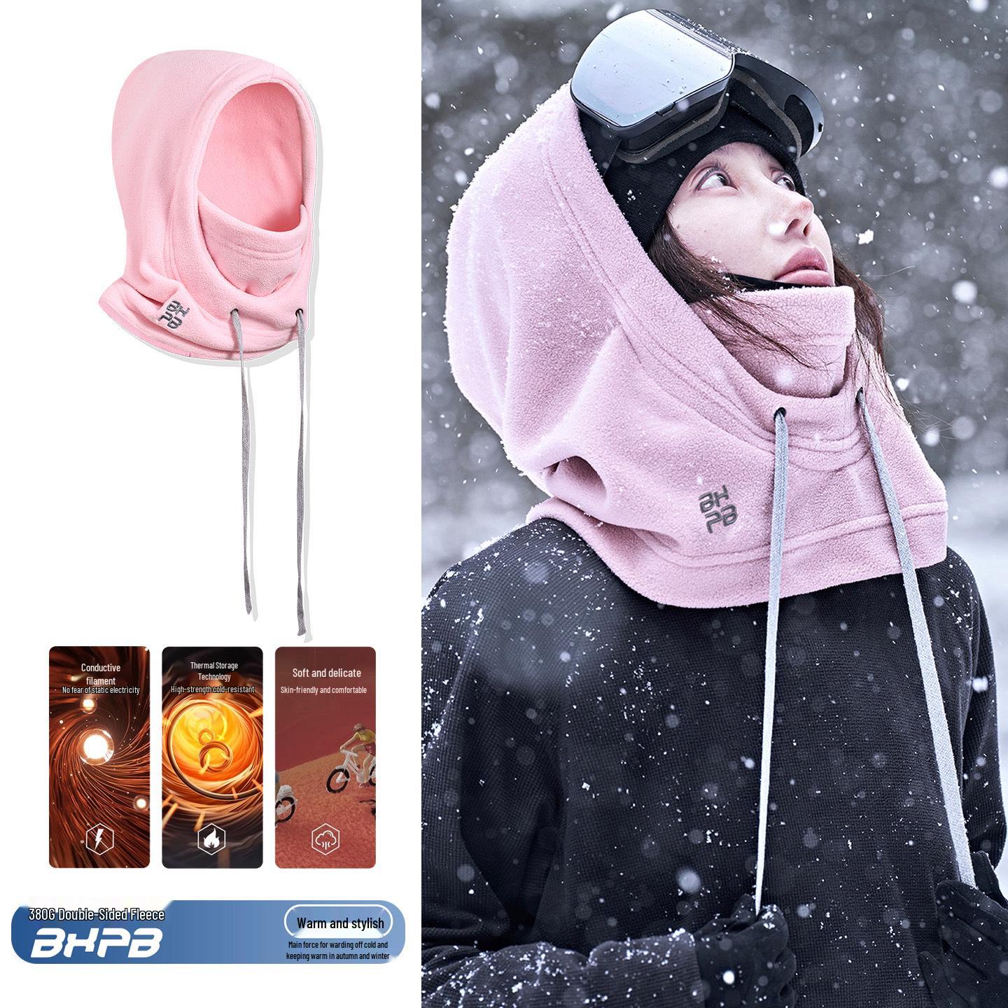 Winter Cycling Windproof Fleece Hat & Neck Warmer Mask