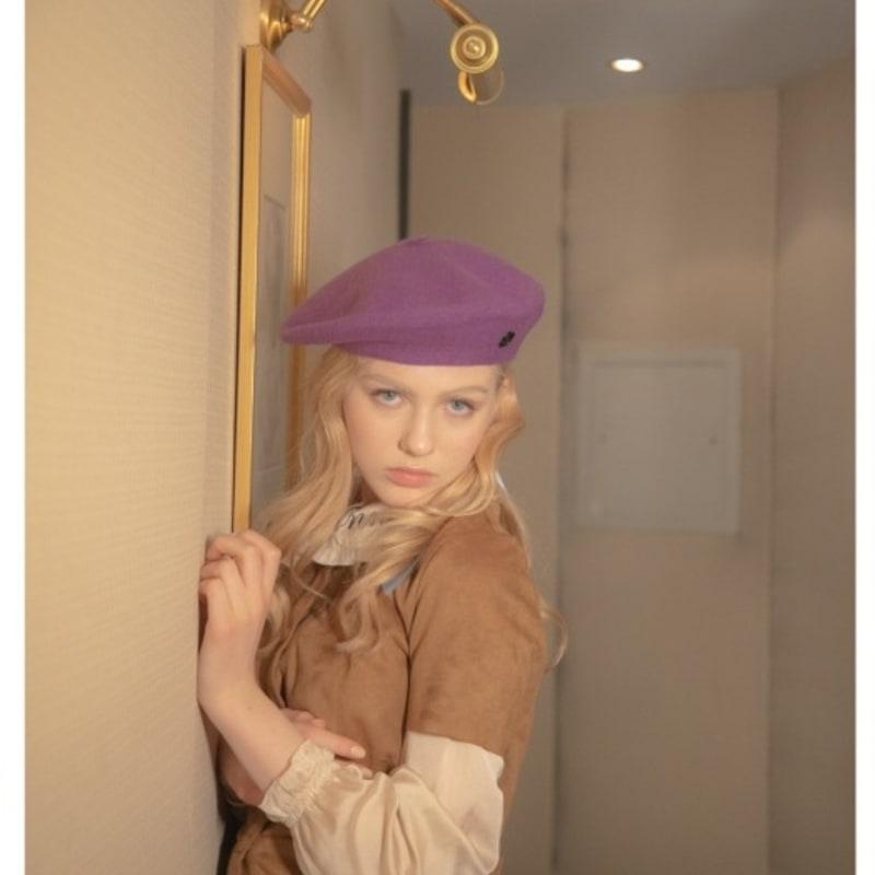 

poesiedame Шерстяной берет_Яркий фиолетовый FREE