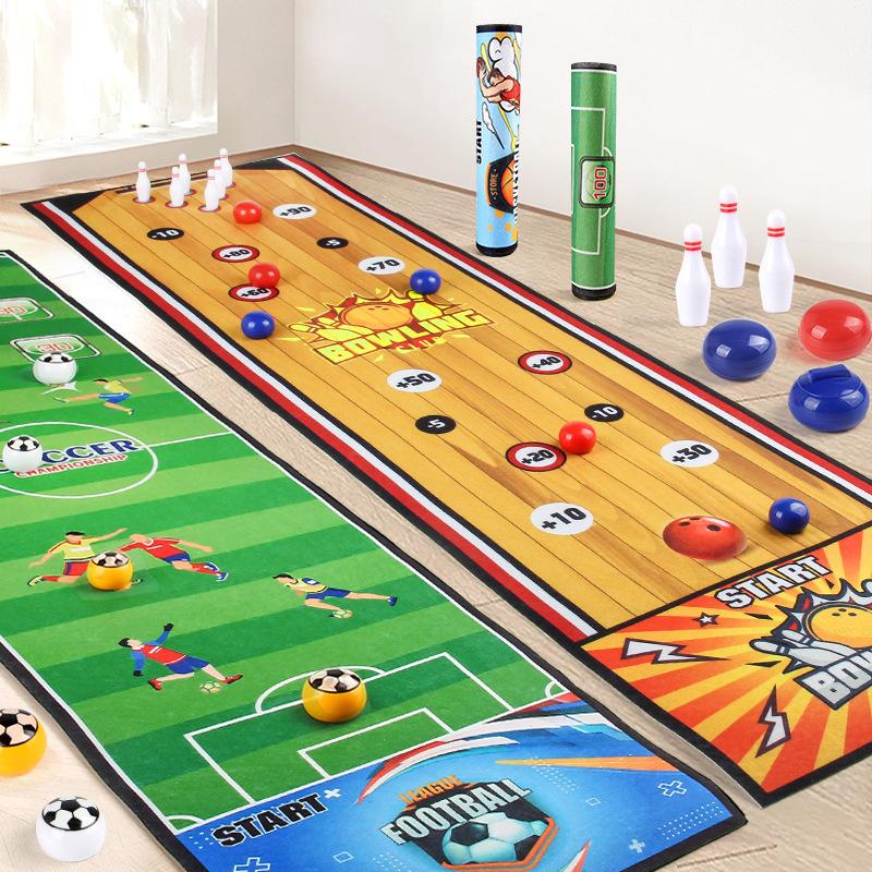 Children Interactive Social Board Games Curling Soccer Bowling Table Games Mat Family Friend Party Fun Indoor Sport Toys