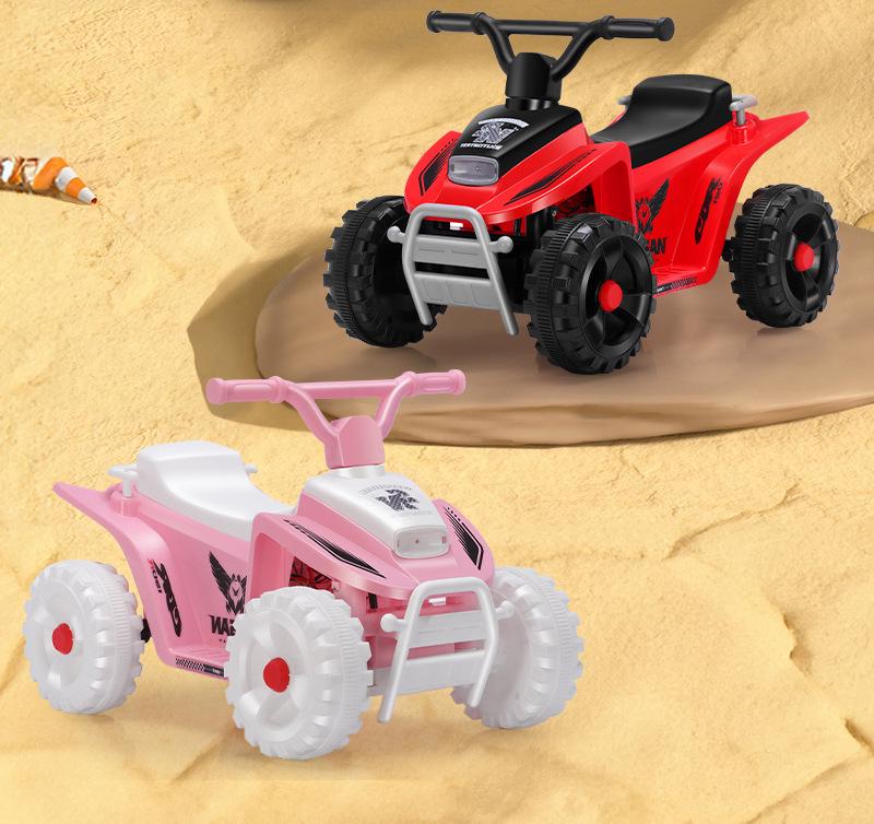 Large Electric Ride-On Beach Car for Kids – Four-Wheel Motorcycle Style, Self-Driving Toy