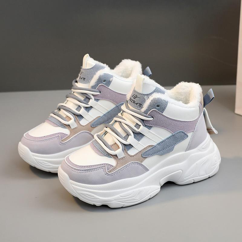 

Мода 2025 Новая женская обувь Массивные кроссовки Удобные Дышащие Спортивная мода Осень Зима Кроссовки на платформе 40(Foot 25cm)