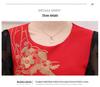 Elegant Slim-Fit Wedding Cheongsam for Middle-Aged Mothers - Long-Sleeve, Medium-Length