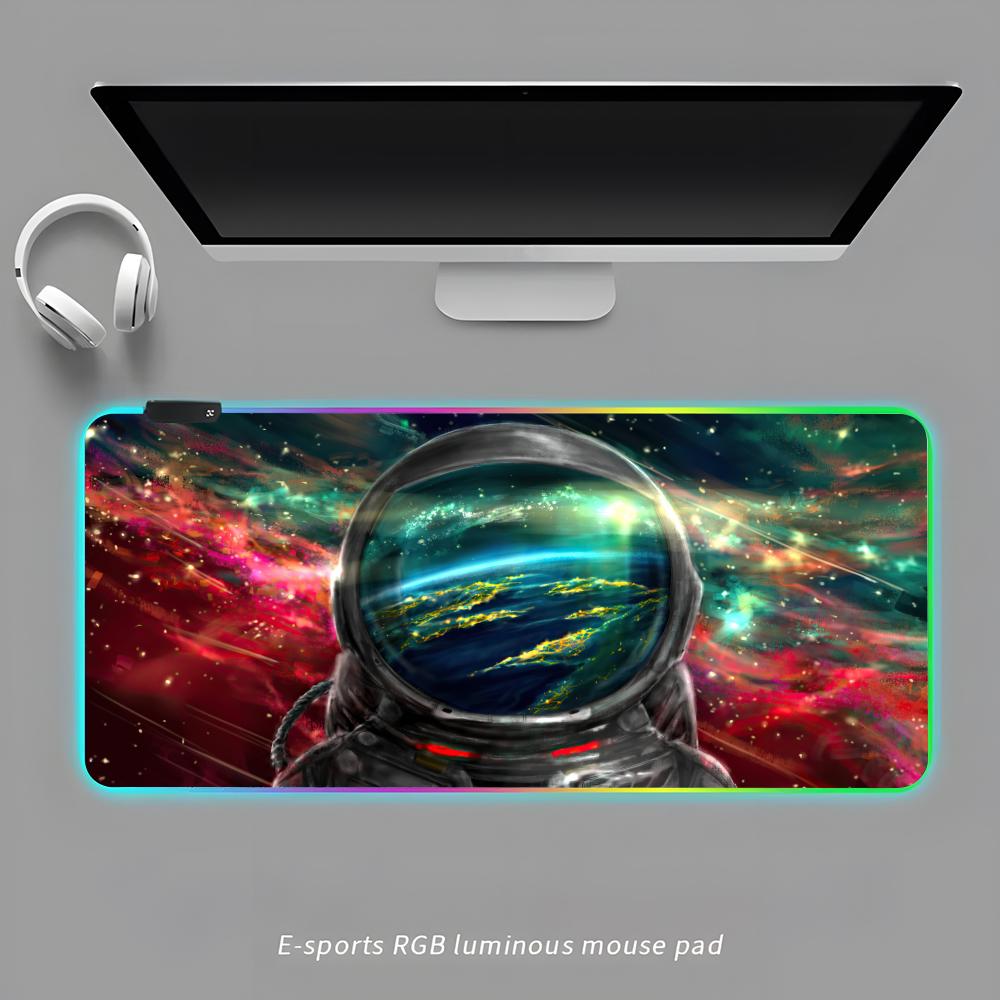 

Коврик для мыши Астронавт RGB Игровой коврик для мыши Настольный коврик HD Геймерский Большой светодиодная подсветка XXL Коврики для мыши RGB600x300x3mm