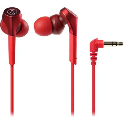 Audio-Technica Ath Cks550x Rd Solid Bass Canal sluchátka, bezdrátová, s těžkými basy, Hi-Res zvukový zdroj, kompatibilní, červená, červená, bez dálkového ovladače
