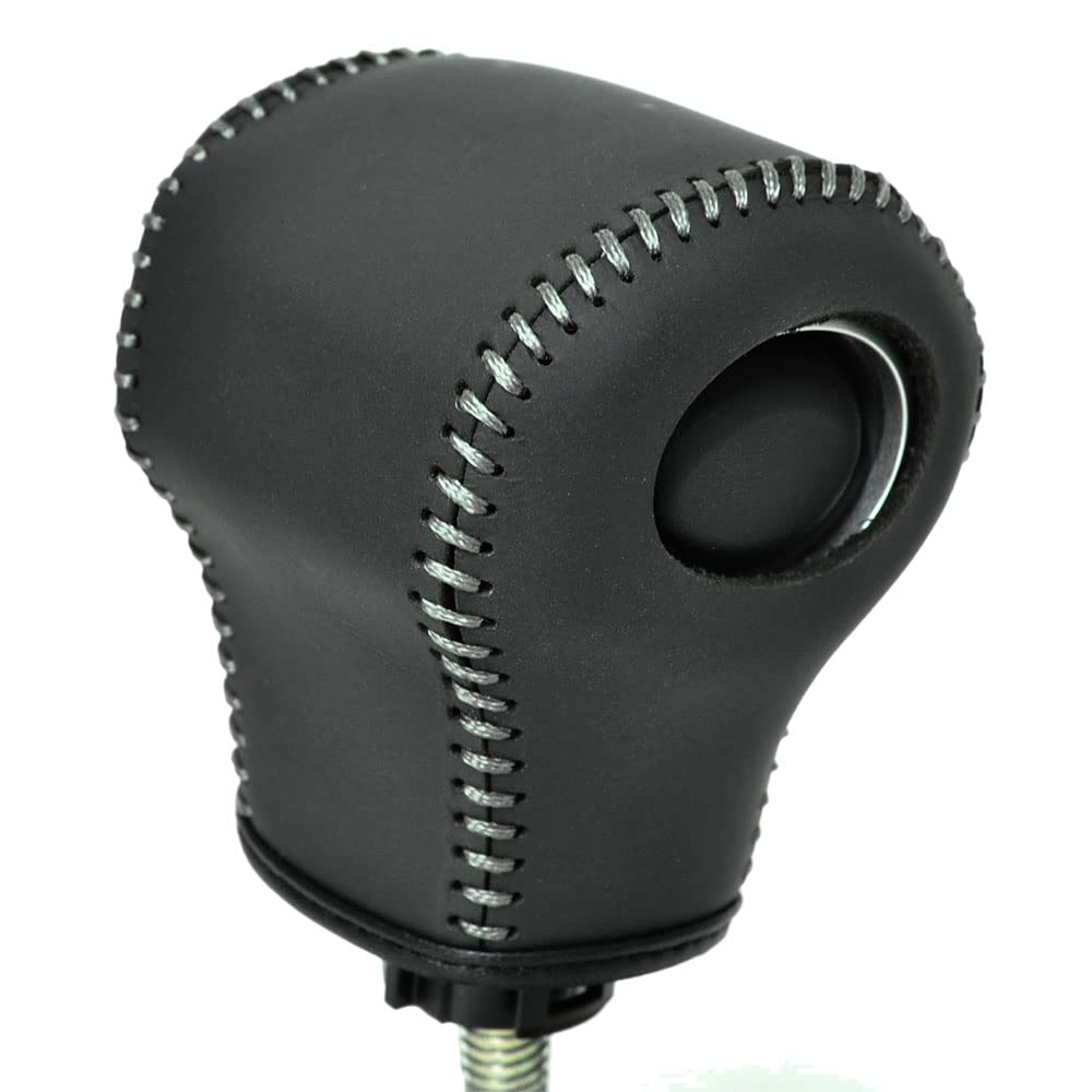 

Genuine Leather Shift Knob Wrap Kit for Toyota Silver Noah/Voxy (90 Series), 1BK3T37, Black/Gray