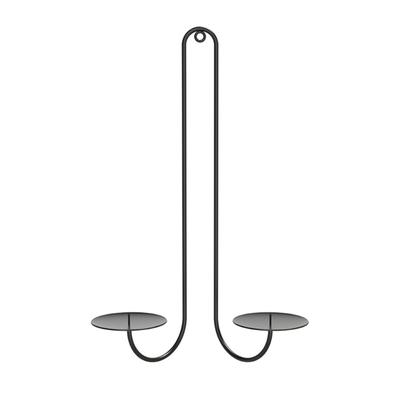 Vintage Double Armed Iron Candle Holder Wall Mounted Candle Sconce Modern Hanging Decors for Living Room Farmhouses