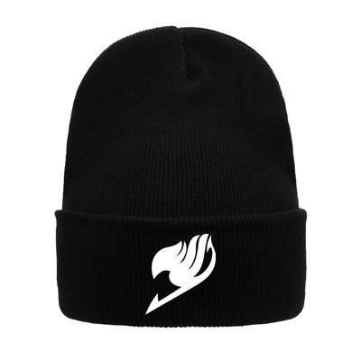 Pălărie caldă de iarnă Anime Fairy Tail Pălărie tricotată Pălărie unisex Imprimare Pălărie din bumbac Adolescenți Șapcă tricotată de iarnă Beanies Cap