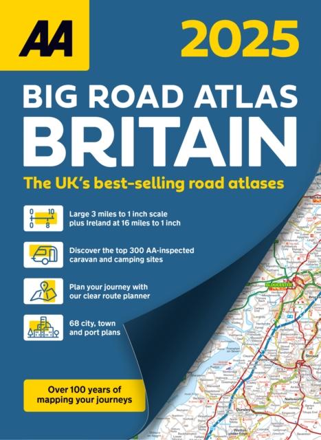 The AA Big Road Atlas Britain 2025 Book