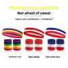 Rainbow Bracer Headband High Elasticity Sweat Absorbing Sports Basketball Band Hair Bracer Three-piece Set