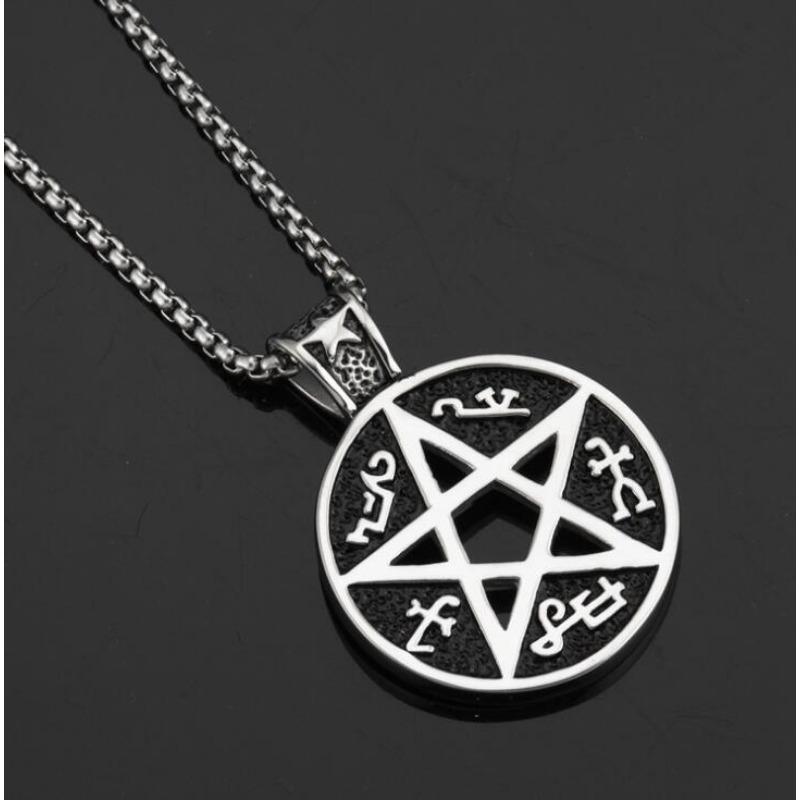Chain Titanium Steel Pendant Punk Necklace Retro Trendy Men and Women Casting Necklace