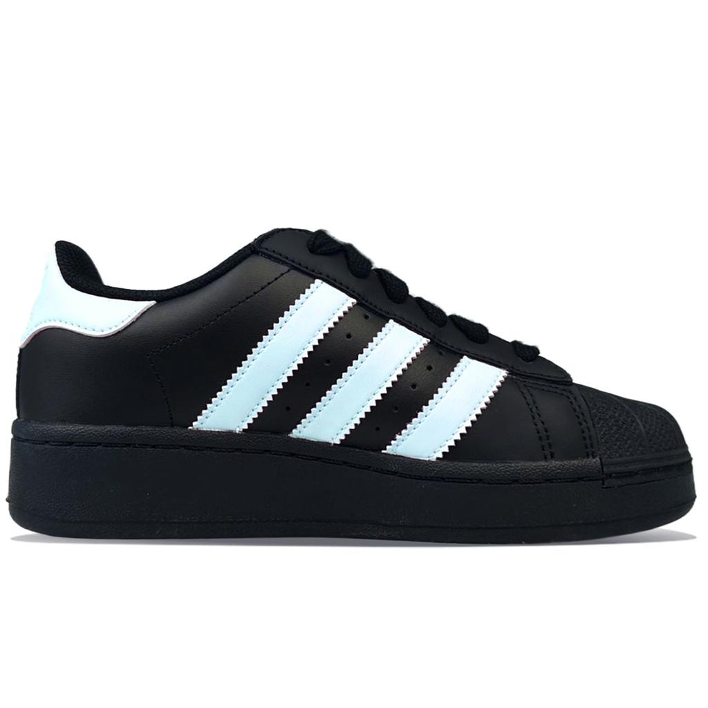 adidas Originals SUPERSTAR XLG Resistenti all'Abrasione Scarpe da Skateboard Basse Unisex Blu Nero IG9777(Team373-)