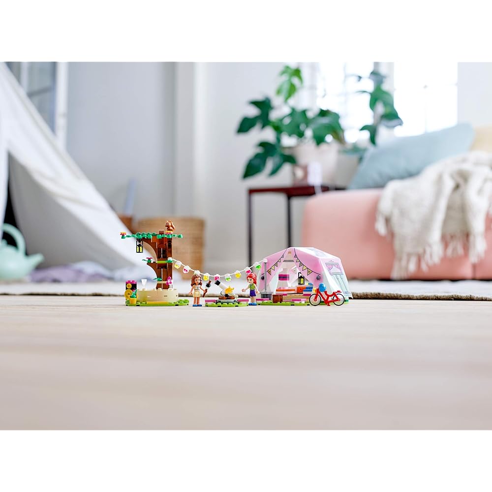 LEGO Friends Camping Adventure Set 41392 with Tent, Campfire, and Minifigures