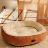 Plush Oval Pet Bed for Dogs and Cats, Thickened Achine Washable All-Season Dog Cat Cushion for Small Medium Large Breeds