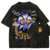 Vintage JoJos Bizarre Adventure Anime Character Graphic T Shirt for Men 100 Cotton Oversized Streetwear 2026 New