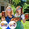 Oktoberfest Party Glasses Paper Glasses Funny Oktoberfest Fancy Dress Photo Booth Props for Kids Adults Bavarian German
