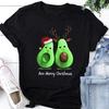 Women Tshirts Merry Christmas Tree Print Red Top Femal New Clothing Short Sleeve Fashion Harajuku Kawaii T-shirt Y2K Clothing