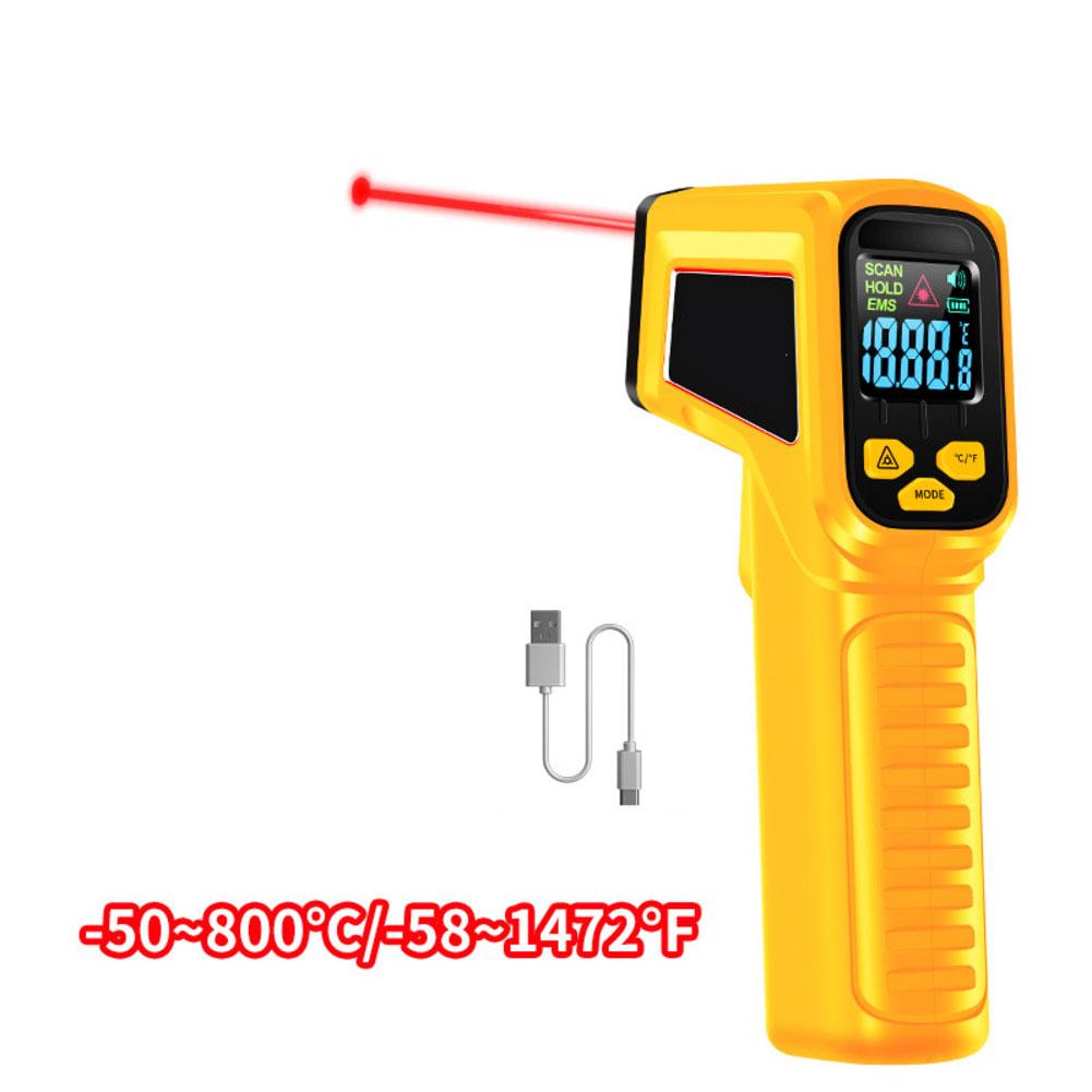 Industrial Setting Color Screen Thermometer Infrared Thermometer With Voice Function Kitchen Temperature Tester