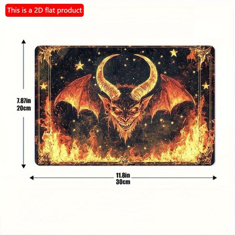 2d Flat 30*20cm, Fire Dragon Design Wooden Sign, Wall Mounted Decorative Art, Artistic Style, for Home, Kitchen, Garden, Bedroom, Bar Decor.