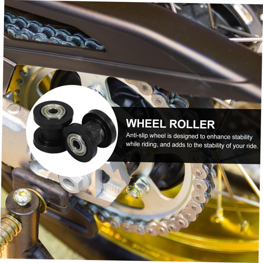 ibasenice 2pcs Chain Tensioner Chain Roller Tensioner Bearing Wheel Guide Roller Chain Slider Guide Roller Wheel Roller Bike Chain