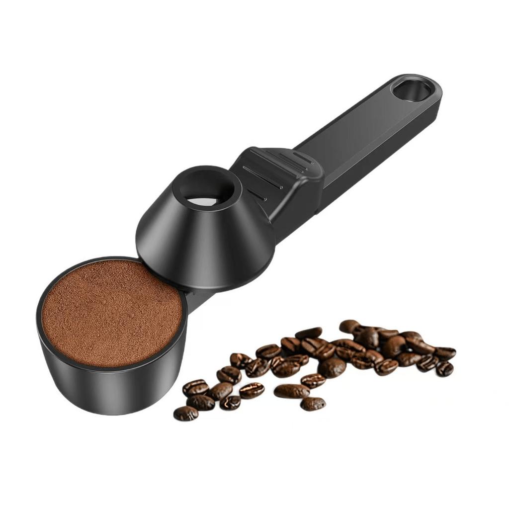 2-In-1 Coffee Dosing Funnel with Measuring Spoon,Reusable Anti-Spill Coffee Powder Funnel,Solve Coffee Powder Transfer and The Waste Caused