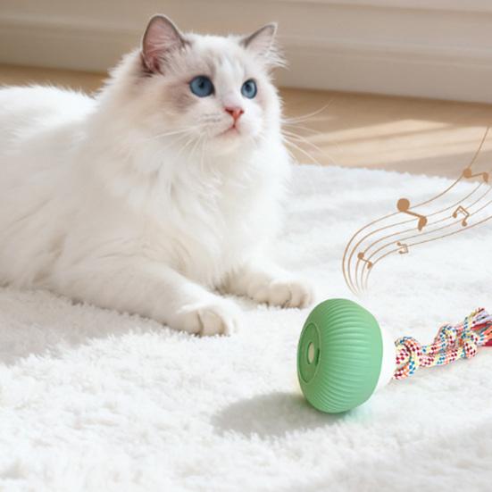 Interactive Cat Ball Dogs Rechargeable Smart Rotating Ball Pets Moving Ball with Recording Function for Indoor Outdoor Exercise Training Stimulation