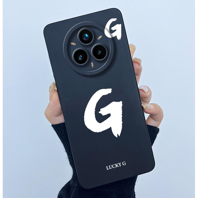 For Realme 14 Pro 14Pro+ 5G Cover Case Lucky Initial Letter Couple Silicone Soft Phone Bumper for Realme14 Pro Plus 2025 Casing